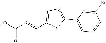 (2E)-3-[5-(3-bromophenyl)thien-2-yl]acrylic acid Struktur