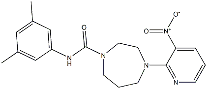 N1-(3,5-dimethylphenyl)-4-(3-nitro-2-pyridyl)-1,4-diazepane-1-carboxamide Structure