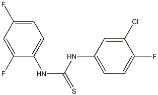 N-(3-chloro-4-fluorophenyl)-N'-(2,4-difluorophenyl)thiourea Structure