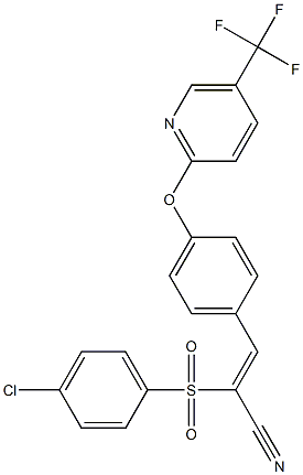 (Z)-2-[(4-chlorophenyl)sulfonyl]-3-(4-{[5-(trifluoromethyl)-2-pyridinyl]oxy}phenyl)-2-propenenitrile