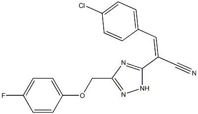 3-(4-chlorophenyl)-2-{3-[(4-fluorophenoxy)methyl]-1H-1,2,4-triazol-5-yl}acrylonitrile