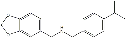 (2H-1,3-benzodioxol-5-ylmethyl)({[4-(propan-2-yl)phenyl]methyl})amine Structure