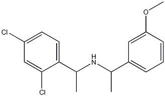 [1-(2,4-dichlorophenyl)ethyl][1-(3-methoxyphenyl)ethyl]amine Structure