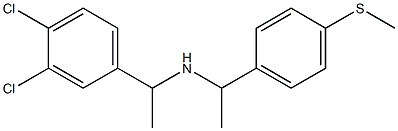 [1-(3,4-dichlorophenyl)ethyl]({1-[4-(methylsulfanyl)phenyl]ethyl})amine