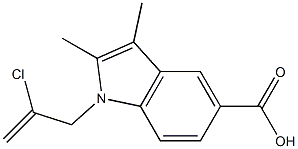 1-(2-chloroprop-2-en-1-yl)-2,3-dimethyl-1H-indole-5-carboxylic acid