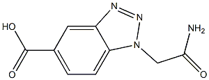 1-(carbamoylmethyl)-1H-1,2,3-benzotriazole-5-carboxylic acid Structure