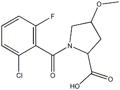 1-[(2-chloro-6-fluorophenyl)carbonyl]-4-methoxypyrrolidine-2-carboxylic acid