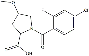 1-[(4-chloro-2-fluorophenyl)carbonyl]-4-methoxypyrrolidine-2-carboxylic acid