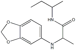 2-(2H-1,3-benzodioxol-5-ylamino)-N-(butan-2-yl)propanamide Structure