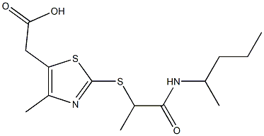 2-(4-methyl-2-{[1-(pentan-2-ylcarbamoyl)ethyl]sulfanyl}-1,3-thiazol-5-yl)acetic acid