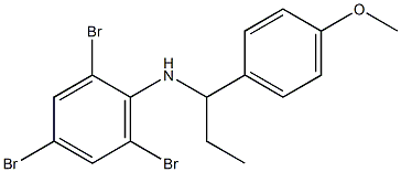 2,4,6-tribromo-N-[1-(4-methoxyphenyl)propyl]aniline