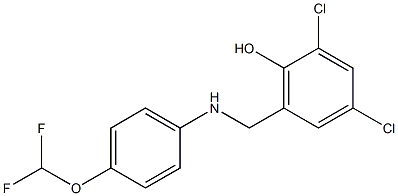 2,4-dichloro-6-({[4-(difluoromethoxy)phenyl]amino}methyl)phenol