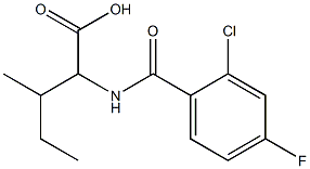 2-[(2-chloro-4-fluorobenzoyl)amino]-3-methylpentanoic acid