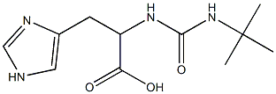 2-[(tert-butylcarbamoyl)amino]-3-(1H-imidazol-4-yl)propanoic acid Structure