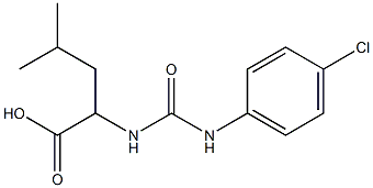 2-{[(4-chlorophenyl)carbamoyl]amino}-4-methylpentanoic acid
