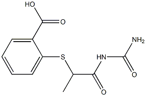 2-{[1-(carbamoylamino)-1-oxopropan-2-yl]sulfanyl}benzoic acid