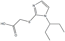 2-{[1-(pentan-3-yl)-1H-imidazol-2-yl]sulfanyl}acetic acid Structure