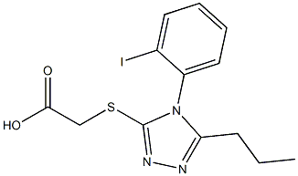 2-{[4-(2-iodophenyl)-5-propyl-4H-1,2,4-triazol-3-yl]sulfanyl}acetic acid