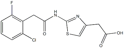 2-{2-[2-(2-chloro-6-fluorophenyl)acetamido]-1,3-thiazol-4-yl}acetic acid Structure