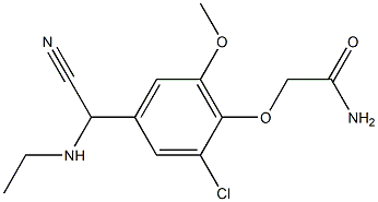 2-{2-chloro-4-[cyano(ethylamino)methyl]-6-methoxyphenoxy}acetamide Structure