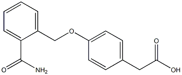 2-{4-[(2-carbamoylphenyl)methoxy]phenyl}acetic acid Structure