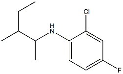 2-chloro-4-fluoro-N-(3-methylpentan-2-yl)aniline Structure