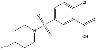 2-chloro-5-[(4-hydroxypiperidine-1-)sulfonyl]benzoic acid