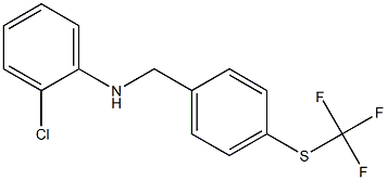 2-chloro-N-({4-[(trifluoromethyl)sulfanyl]phenyl}methyl)aniline
