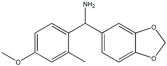 2H-1,3-benzodioxol-5-yl(4-methoxy-2-methylphenyl)methanamine Structure