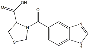 3-(1H-benzimidazol-5-ylcarbonyl)-1,3-thiazolidine-4-carboxylic acid Structure