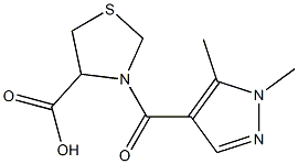 3-[(1,5-dimethyl-1H-pyrazol-4-yl)carbonyl]-1,3-thiazolidine-4-carboxylic acid