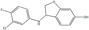 3-[(3-chloro-4-fluorophenyl)amino]-2,3-dihydro-1-benzofuran-6-ol