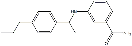 3-{[1-(4-propylphenyl)ethyl]amino}benzamide