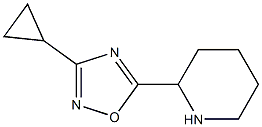 3-cyclopropyl-5-(piperidin-2-yl)-1,2,4-oxadiazole Structure
