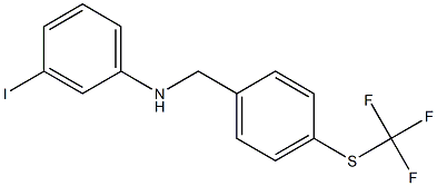 3-iodo-N-({4-[(trifluoromethyl)sulfanyl]phenyl}methyl)aniline