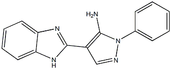 4-(1H-benzimidazol-2-yl)-1-phenyl-1H-pyrazol-5-amine Structure