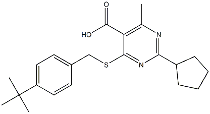 4-(4-tert-Butyl-benzylsulfanyl)-2-cyclopentyl-6-methyl-pyrimidine-5-carboxylic acid