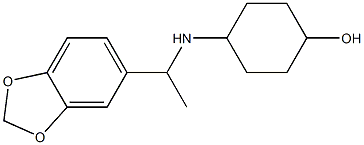 4-{[1-(2H-1,3-benzodioxol-5-yl)ethyl]amino}cyclohexan-1-ol Structure
