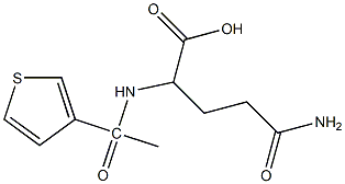 4-carbamoyl-2-[1-(thiophen-3-yl)acetamido]butanoic acid Struktur