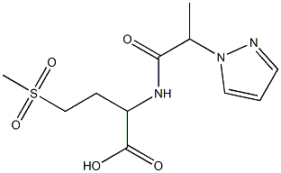 4-methanesulfonyl-2-[2-(1H-pyrazol-1-yl)propanamido]butanoic acid