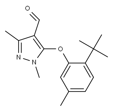 5-(2-tert-butyl-5-methylphenoxy)-1,3-dimethyl-1H-pyrazole-4-carbaldehyde 结构式