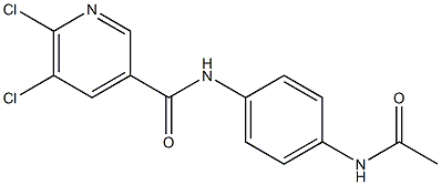 5,6-dichloro-N-(4-acetamidophenyl)pyridine-3-carboxamide
