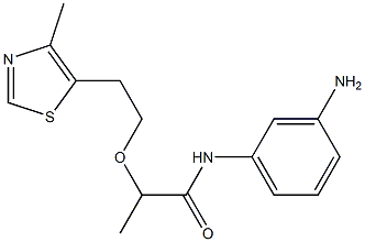 N-(3-aminophenyl)-2-[2-(4-methyl-1,3-thiazol-5-yl)ethoxy]propanamide