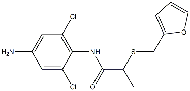 N-(4-amino-2,6-dichlorophenyl)-2-[(furan-2-ylmethyl)sulfanyl]propanamide|
