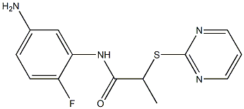 N-(5-amino-2-fluorophenyl)-2-(pyrimidin-2-ylsulfanyl)propanamide
