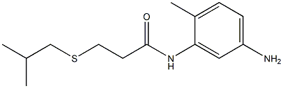 N-(5-amino-2-methylphenyl)-3-[(2-methylpropyl)sulfanyl]propanamide
