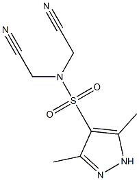 N,N-bis(cyanomethyl)-3,5-dimethyl-1H-pyrazole-4-sulfonamide Structure