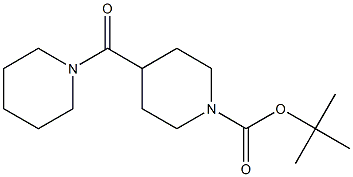 tert-butyl 4-(piperidin-1-ylcarbonyl)piperidine-1-carboxylate Struktur