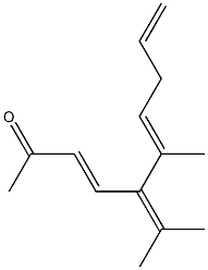 (3E,6E)-6-methyl-5-propan-2-ylidene-deca-3,6,9-trien-2-one Structure