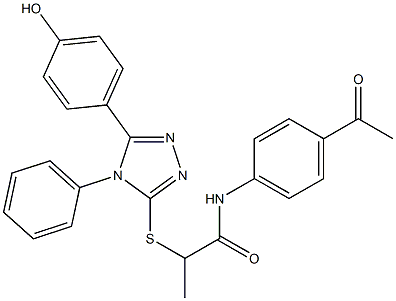 N-(4-acetylphenyl)-2-{[5-(4-hydroxyphenyl)-4-phenyl-4H-1,2,4-triazol-3-yl]sulfanyl}propanamide